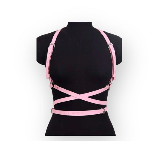 Pink Studded Harness Belt