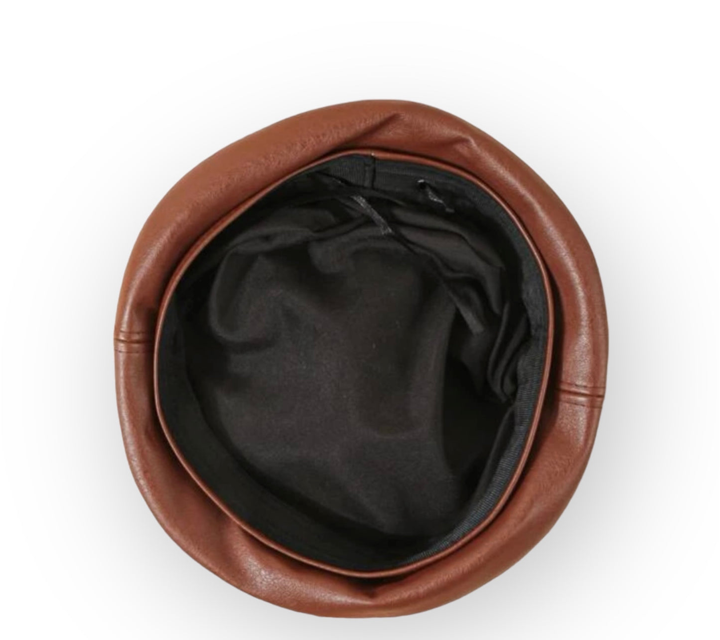 Miss Brown Leather Beret