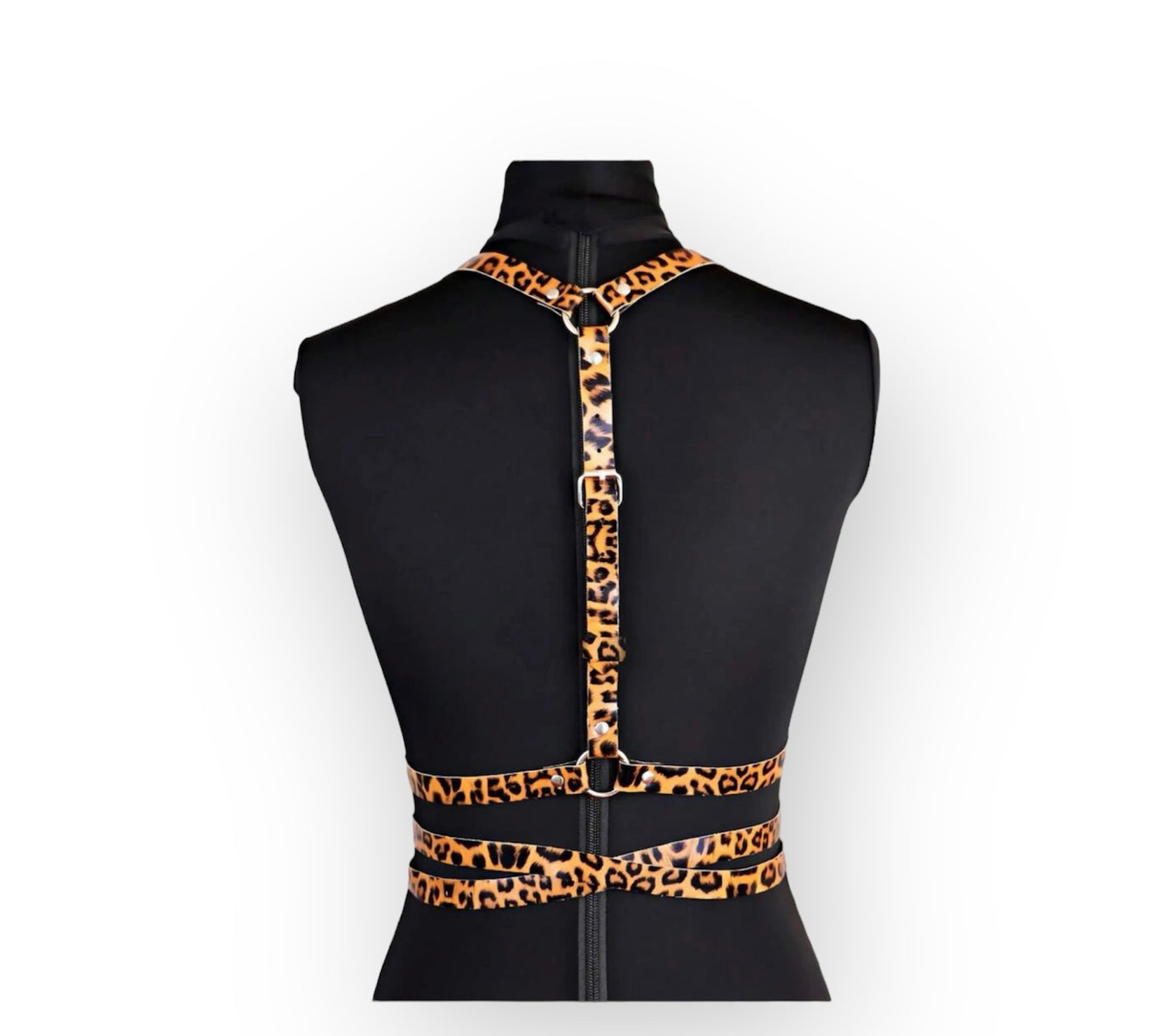 Leopard Studded Harness Belt