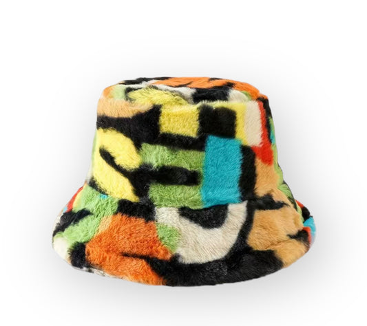 Plush Letter Bucket Hat