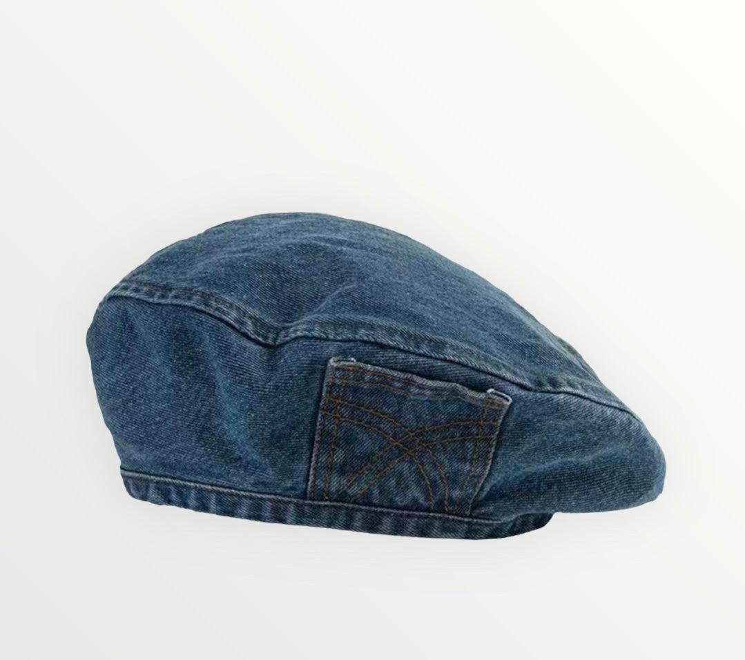 Retro Denim Beret