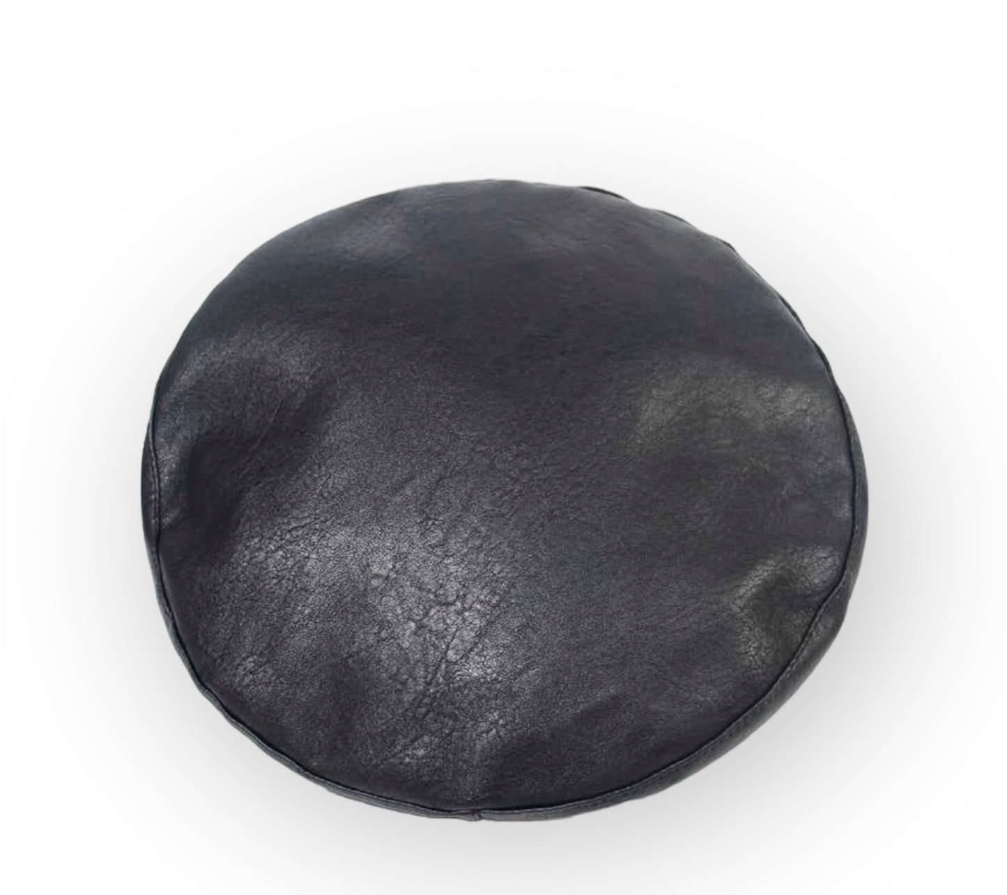 Minimalist Black Leather Beret